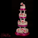 gâteau de mariage avec orchidées