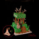 gâteau de mariage arbres et chiffres