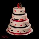 gâteau de mariage moustache et lèvres